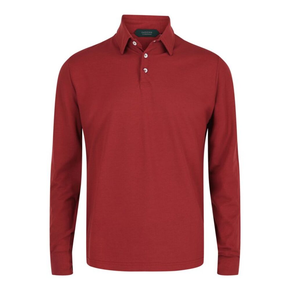 Slowear Zanone Ice Cotton Slim-Fit Polo Red Mens